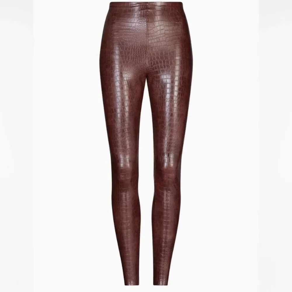 Revolve Commando Leggings NEW Reptile faux leather High Waist Tummy Shaping S